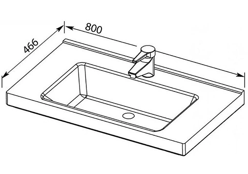 Раковина Dreja Гармония 80 белый 00197963