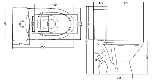 Унитаз-компакт Santek Лига белый 1WH302141