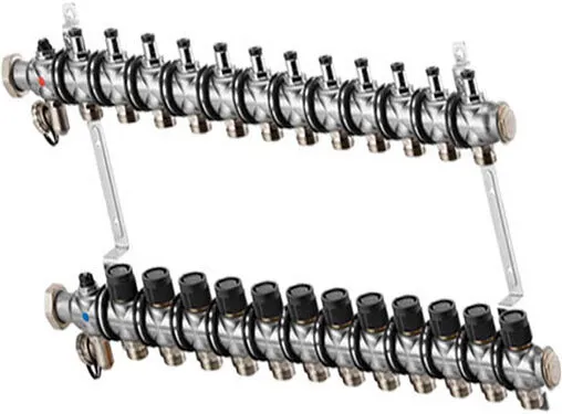 Группа коллекторная без расходомеров 12 отводов 1&quot;нг x ¾&quot;ек Oventrop Multidis SF 1404562