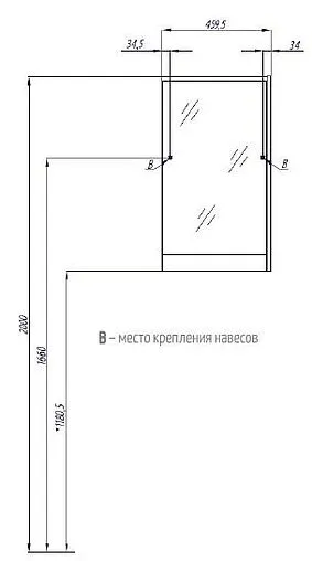 Шкаф-зеркало Aquaton Эмма 45 дуб наварра/белый 1A221802EAD80 Шкаф-зеркало Aquaton Эмма 45 дуб наварра/белый 1A221802EAD80