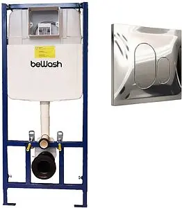 Инсталляция для подвесного унитаза Set 4 в 1 beWash BW74 K500RZVP0100PK000000 с кнопкой хром глянцевый Инсталляция для подвесного унитаза Set 4 в 1 beWash BW74 K500RZVP0100PK000000 с кнопкой хром глянцевый, 1