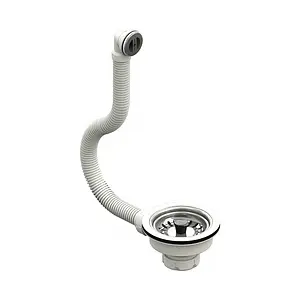 Выпуск с корзиной для мойки с круглым переливом JIMTEN S-337 полированная сталь 011308 Выпуск с корзиной для мойки с круглым переливом JIMTEN S-337 полированная сталь 011308, 1