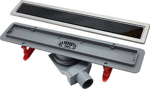 Лоток душевой Set 550мм h=52мм 0.8л/сек Pestan Confluo Premium Black Glass Line 550 13000292