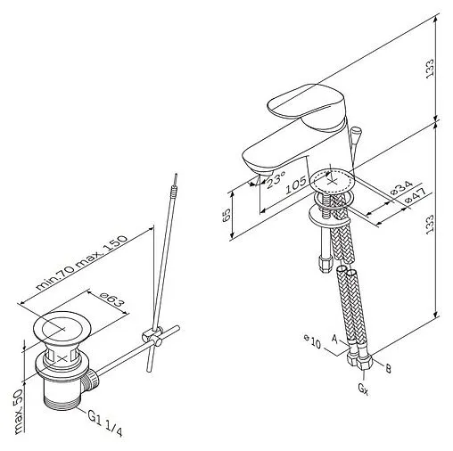 Смеситель для раковины Am.Pm Like хром F8082100