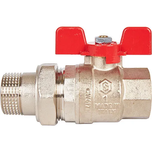 Кран шаровый с американкой 1&quot;в x 1&quot;н Stout ГОСТ Р 59553-2021 SVB-1007-200025