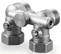 Узел нижнего подключения радиатора с байпасом угловой ¾&quot;ек x ¾&quot;нг Uponor Smart Radi 1084688