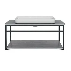 Консоль с умывальником подвесная Kerama Marazzi Plaza Next 100 чёрный матовый PL.N.100.02\BLK.M+PL.wbi.55.1+ Консоль с умывальником подвесная Kerama Marazzi Plaza Next 100 чёрный матовый PL.N.100.02\BLK.M+PL.wbi.55.1+, 1