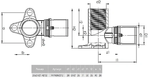 Водорозетка пресс 20мм x ½"в Comap MultiSkin 7471GW2012 Водорозетка пресс 20мм x ½"в Comap MultiSkin 7471GW2012