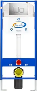Инсталляция для подвесного унитаза Set 4 в 1 Aquanika Basic 10.702.450.02.09 с кнопкой хром глянцевый Инсталляция для подвесного унитаза Set 4 в 1 Aquanika Basic 10.702.450.02.09 с кнопкой хром глянцевый, 1