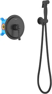 Гигиенический душ со смесителем Aquatek Классик чёрный матовый AQ1519MB, 1