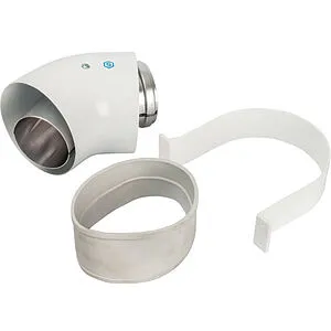 Колено для дымохода Ø 60/100мм ∠ 45° (Al) Stout SCA-6010-000045, 1