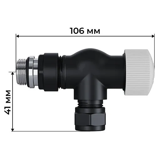 Комплект вентилей терморегулирующих осевых 15x1.0 x ½"н Royal Thermo Design Pro черный RATVXO11215BL Комплект вентилей терморегулирующих осевых 15x1.0 x ½"н Royal Thermo Design Pro черный RATVXO11215BL