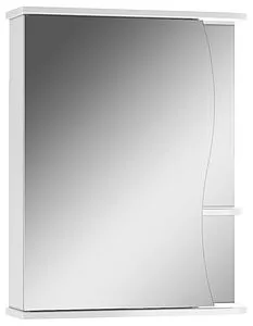 Шкаф-зеркало Айсберг Волна 1-55 L белый DA1032HZ, 1