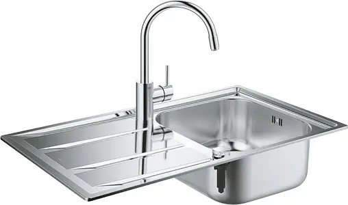 Мойка кухонная со смесителем Grohe K400 86x50 нержавеющая сталь 31570SD0