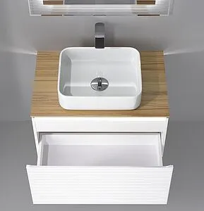 Тумба-умывальник подвесная Jorno Karat 80 белый Kar.01.80/P/W+MLN-7050H Тумба-умывальник подвесная Jorno Karat 80 белый Kar.01.80/P/W+MLN-7050H, 3