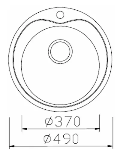 Мойка кухонная Омега нержавеющая сталь 5108О