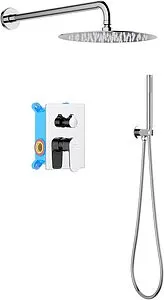 Душевая система со смесителем для душа Aquatek Оберон хром AQ1272CR Душевая система со смесителем для душа Aquatek Оберон хром AQ1272CR, 1