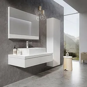 Шкаф-пенал подвесной Ravak Formy 46 белый X000001260, 3