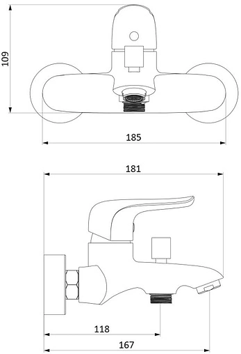 Смеситель для ванны Damixa Palace Evo бронза 391000000 Смеситель для ванны Damixa Palace Evo бронза 391000000