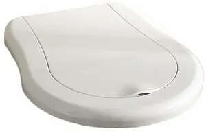 Крышка-сиденье для унитаза с микролифтом Kerasan Retro белый/хром 108901 Крышка-сиденье для унитаза с микролифтом Kerasan Retro белый/хром 108901, 1