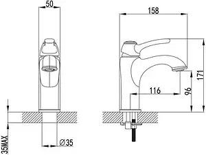 Смеситель для раковины IDDIS Oldie жёлтое золото OLDYG00i01 Смеситель для раковины IDDIS Oldie жёлтое золото OLDYG00i01, 2