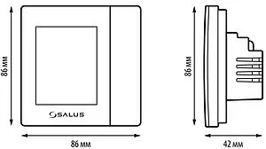Беспроводной комнатный терморегулятор ZigBee 230В Salus SMART HOME черный VS10BRF Беспроводной комнатный терморегулятор ZigBee 230В Salus SMART HOME черный VS10BRF, 2