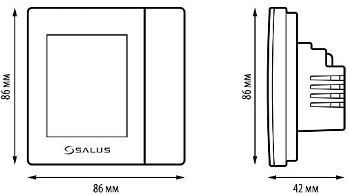 Беспроводной комнатный терморегулятор ZigBee 230В Salus SMART HOME черный VS10BRF