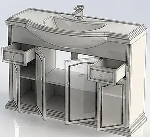 Тумба-умывальник напольная Aquanet Классик 120 белый 00175302+00188774 Тумба-умывальник напольная Aquanet Классик 120 белый 00175302+00188774, 4