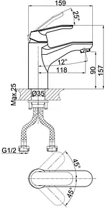 Смеситель для раковины D&K Venice Rialto хром DA1062101 Смеситель для раковины D&K Venice Rialto хром DA1062101, 2