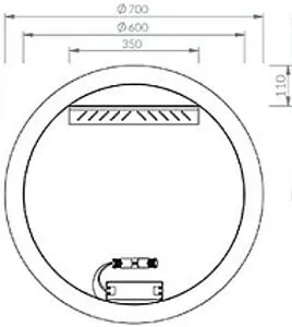 Зеркало с подсветкой Ravak Luna 70 белый X000001579, 2