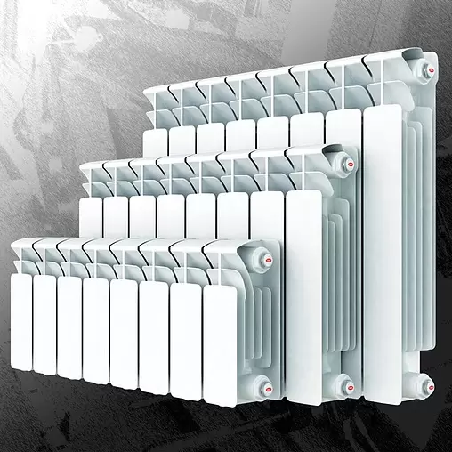 Радиатор биметаллический 14 секции нижнее правое подключение Rifar Base Ventil 500 RBVR50014