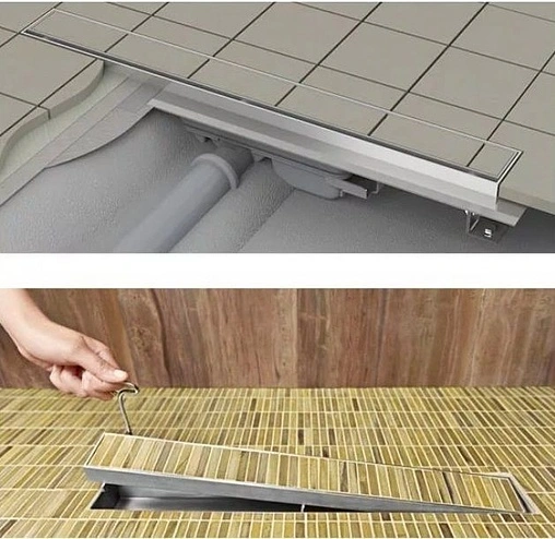 Решетка для лотка под плитку 844мм AlcaPlast Floor-850