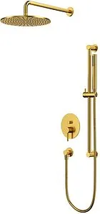 Душевая система со смесителем для душа WHITECROSS Y brushed gold золото брашированное YSET05GLB Душевая система со смесителем для душа WHITECROSS Y brushed gold золото брашированное YSET05GLB, 1