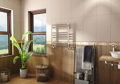 Полотенцесушитель водяной лесенка Lemark Mars П7 500x600 полированная сталь LM35607