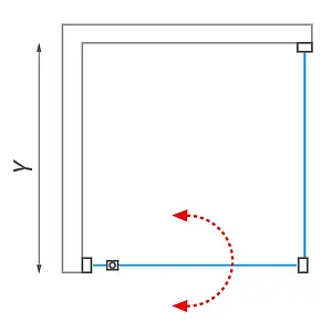 Душевое ограждение 900x1000мм прозрачное стекло Roltechnik Exclusive Line ECDO1N+ECDBN/900*1000 562-9000000-00-02+563-1000000-00-02 Душевое ограждение 900x1000мм прозрачное стекло Roltechnik Exclusive Line ECDO1N+ECDBN/900*1000 562-9000000-00-02+563-1000000-00-02, 3