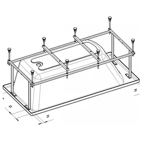 Монтажный комплект Roca Easy 170x75 ZRU9302900 Монтажный комплект Roca Easy 170x75 ZRU9302900, 2