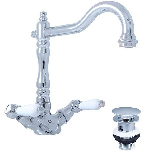 Смеситель для раковины Rav Slezak Morava retro хром MK521.5/8