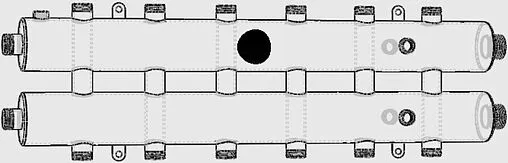 Коллектор распределительный 7 контуров 1¼&quot;н x 1&quot;н Север-R-КМ7(Aisi) 1955037