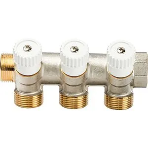 Коллектор регулирующий проходной 3 отвода ¾"в/н x ¾"ек Luxor CP 453 68512803 Коллектор регулирующий проходной 3 отвода ¾"в/н x ¾"ек Luxor CP 453 68512803, 3