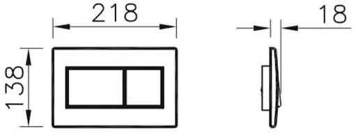 Клавиша смыва для унитаза Norm Fit 720-0100 белый глянцевый