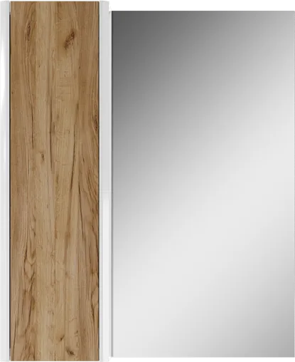 Шкаф-зеркало Домино Uno 60 дуб вотан/белый DU1512HZ