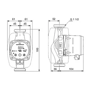 Насос циркуляционный Grundfos Alpha3 25-80 98890812, 3