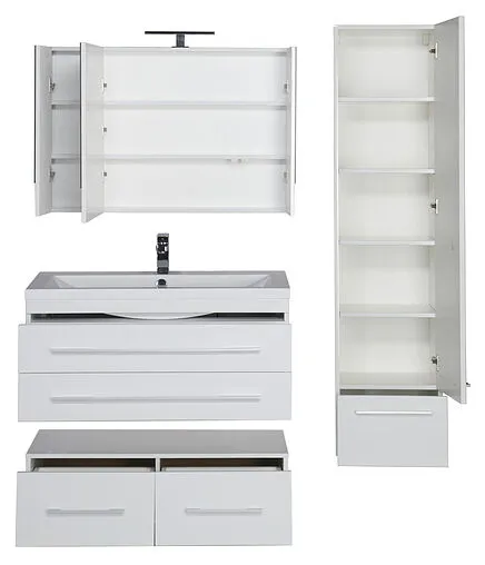 Шкаф-зеркало Aquanet Нота 100 белый 00165372