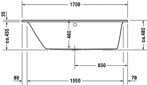 Ванна акриловая Duravit Darling New 170x75 L 700242000000000, 3