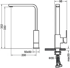 Смеситель для кухни Aquatek Либра чёрный матовый AQ1680MB Смеситель для кухни Aquatek Либра чёрный матовый AQ1680MB, 2