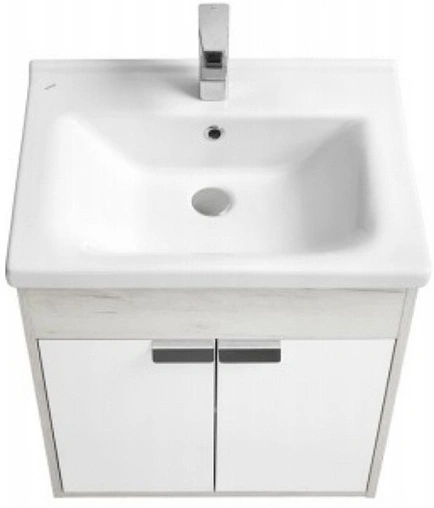 Тумба под умывальник подвесная Aquaton Флай 60 белый/дуб крафт 1A237301FAX10