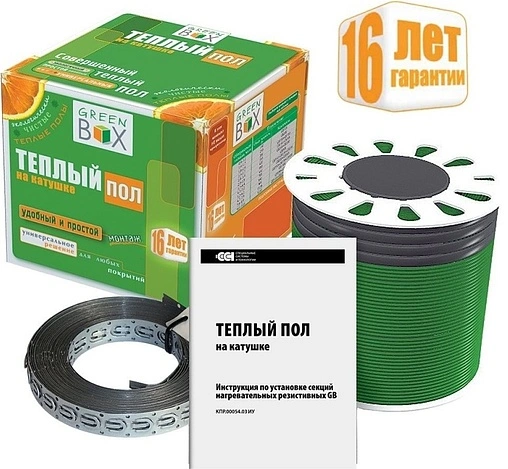 Теплый пол (нагревательный кабель) Green Box GB 490Вт 3,3 - 4,5м² 100035643300