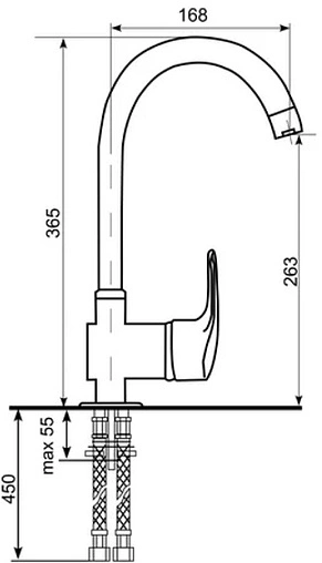 Смеситель для кухни Ulgran песочный U-006-302