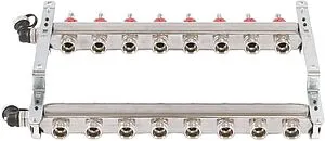 Группа коллекторная с расходомерами 8 отводов 1&quot;в/в x ¾&quot;ек Uni-fitt 450I4308, 5