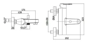 Смеситель для ванны Paffoni Candy хром CA022CR, 2